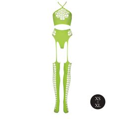 Роскошный комплект белья Two Piece with Crop Top and Stockings - 