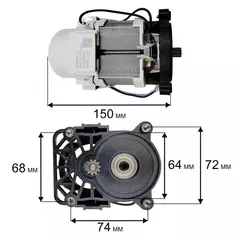 Двигатель эл. переменного тока QUATTRO ELEMENTI Napoli 180 Turbo без насоса (912-112-049)