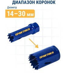 Адаптер ПРАКТИКА держатель со сверлом для BIM коронок ф14-30мм, хвостовик SDS-plus (773-743)