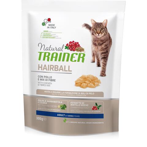 Trainer Natural Hairball Chicken сухой корм для выведения шерсти у взрослых кошек (курица) 300 г