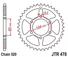 Звезда мотоциклетная JT JTR478.43