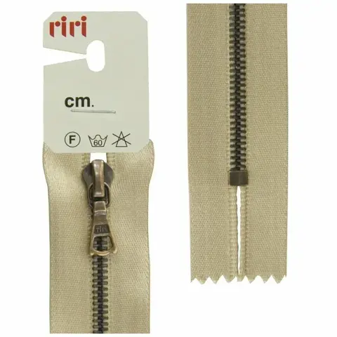 Молния riri тракторная разъёмная 1 замок, 6 мм, цвет 2212, бежевый
