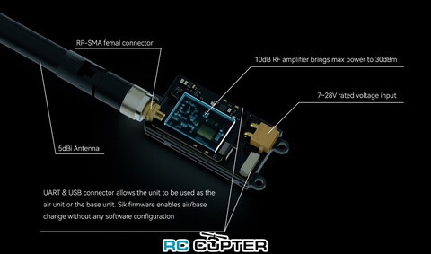 Телеметрия Holybro SiK Telemetry Radio 915 МГц 1 Вт (два модуля)