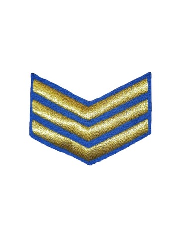 Курсовка вышитая васильково-жёлтая галочка 3 курс