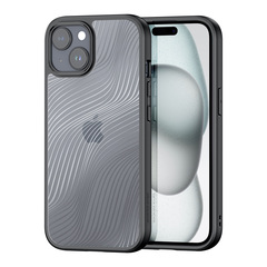 Чехол для iPhone 15 Plus, прозрачный с мягкими черными рамками, Dux Ducis, серия Aimo Series Case