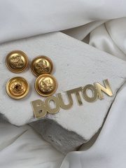 Шляпка под установочные кнопки золотистая матовая герб13