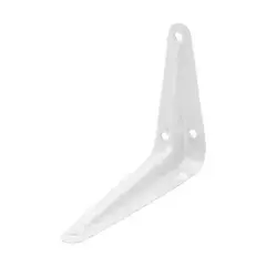 Кронштейн мебельный 125 × 150 мм, толщина 1,40 мм, белый/коричневый/серебристый