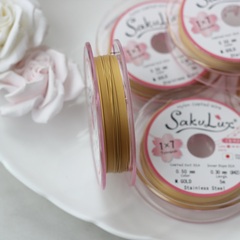 Ювелирный тросик Sakulux 0.5 мм ЗОЛОТО , 5 метров, ТР070