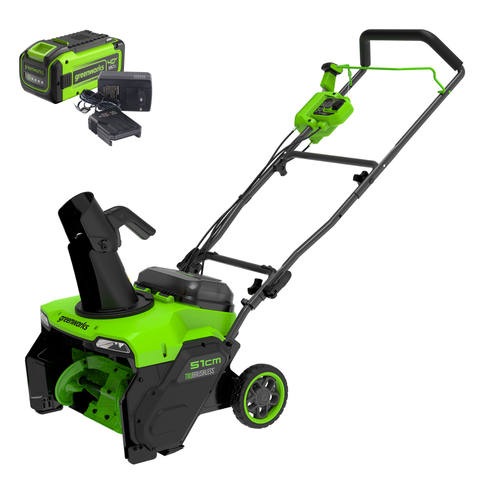 Снегоуборщик Greenworks GD40STX2K8 40V (51 см) аккумуляторный, с АКБ 8 А/ч и ЗУ