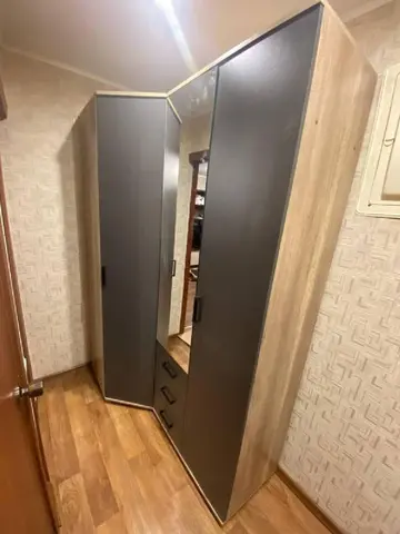 Шкаф угловой Вегас ШКУ-01 дуб каньон / графит