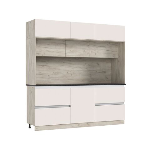 ЛДСП Кухня Карина Центральная секция 2200 (Кашемир, Дуб Крафт серый) (кастилло)