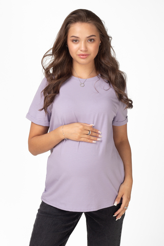 Футболка для беременных 18116 пыльная сирень