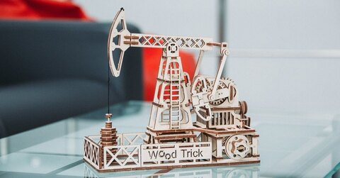 Нефтяная Вышка от Wood Trick - Деревянный конструктор, сборная механическая модель, 3D пазл