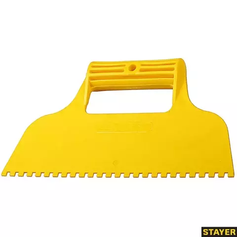STAYER 230 мм, зубчатый 8 х 8 мм, пластмассовый, малярный шпатель (1022-8)