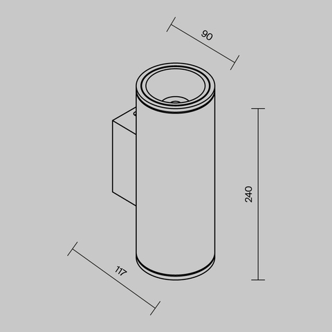 Уличный настенный светодиодный светильник Maytoni Shim O303WL-L24W3K