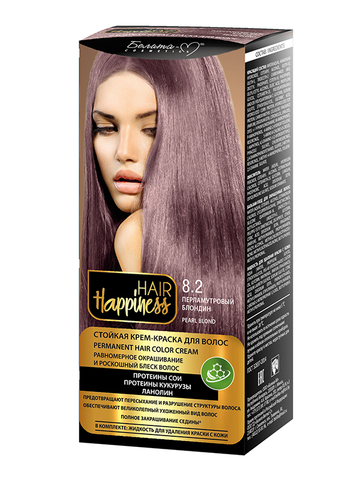 Белита-М Hair Happiness Крем-краска д/волос аммиачная №8.2 перламутровый блондин