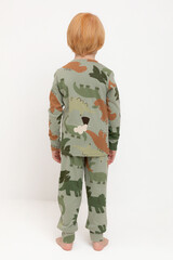 пижама  для мальчика  К 1552/оливковый хаки,динопарк