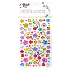 
          Наклейки-стразы Alingar, акриловые, "Радужные цветы", пакет с европодвесом