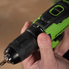 Дрель-шуруповерт Greenworks GD24DD35K2 24V (35Нм) аккумуляторная, с АКБ 2 А/ч и ЗУ (в кейсе)