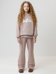 брюки  для девочки  КР 400846/латте к627