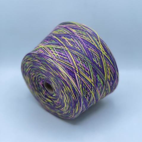 Бобинная пряжа, Calzeteria, 400м. 75% Меринос, 25% Полиамид, Анютины глазки, 37576