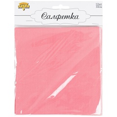 Салфетка розовая 33см 12шт