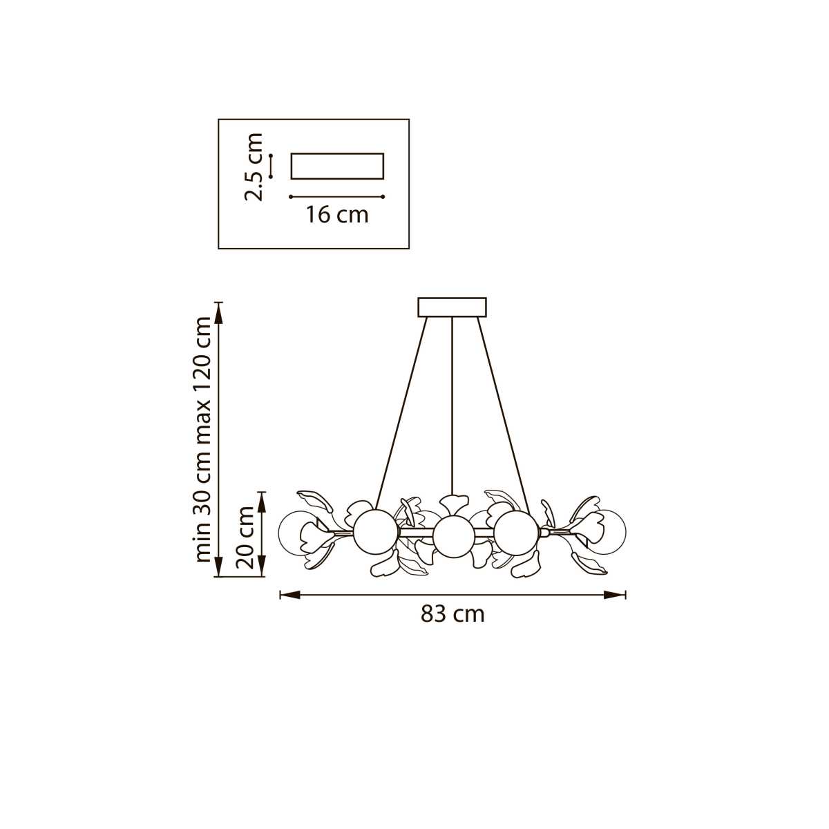 Люстра подвесная Ceramo BW Lightstar 799127