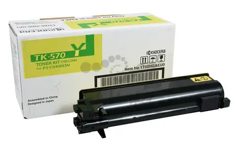 Kyocera TK-570Y - желтый тонер-картридж для принтеров Kyocera FS-C5400DN. Ресурс 12000 страниц.