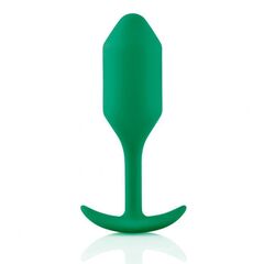 Зеленая пробка для ношения B-vibe Snug Plug 2 - 11,4 см. - 