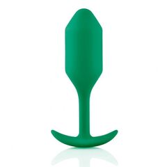 Зеленая пробка для ношения B-vibe Snug Plug 2 - 11,4 см. - 