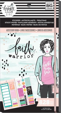 Блокнот со стикерами и стекерблоками Accessory Book - Faith Warrior -828 шт