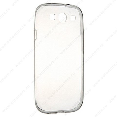 Накладка силиконовая ультра-тонкая для Samsung Galaxy S3 i9300 черная (прозрачная)
