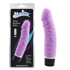Фиолетовый вибратор-реалистик Thick Realistic Dildo - 19,5 см. - 