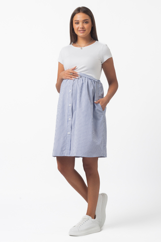 Платье для беременных и кормящих 10741 белый