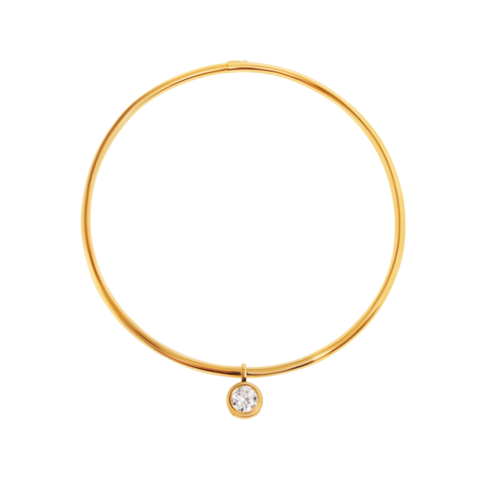 Чокер Gold Rigid Frame Necklace Clear Round 10500₽