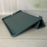 Противоударный чехол книжка-подставка из кожи и TPU для iPad Pro 2, 3 (11") - 2020г-2021г (Темно-зеленый)