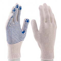 Перчатки х/б, ПВХ покрытие, "Точка", 7 класс Россия