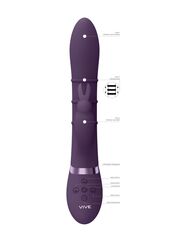 Фиолетовый вибромассажер-кролик с 3 стимулирующими кольцами Sora - 24,2 см. - 