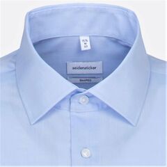Сорочка Seidensticker Shaped Fit 01.021005-10 из поплина голубая, удлиненный рукав