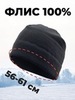 Картинка шапка Skully Wear Elastic Fleece Hat black - 2