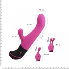 Вибратор-кролик с насадками Butch Cassidy от Adrien Lastic (17,8 *3,6 см.)