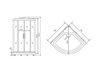 Timo Comfort Fabric Glass T-8809F Душевая кабина 90*90*220