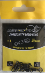 Anglerfish swivel with solid ring #4 Вертлюжок с кольцом (продажа от 5 шт)
