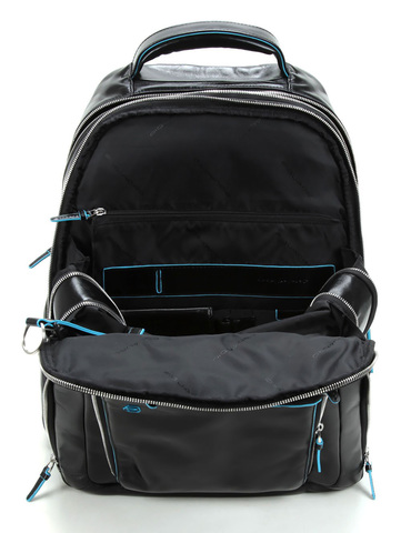 Рюкзак унисекс Piquadro Blue Square CA1813B2/N чёрный натур.кожа