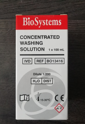 ВО13416 Бутылка концентрата моющего раствора емкостью 100 мл /БиоСистемс С.А., Испания/BioSystems S.A., Spain
