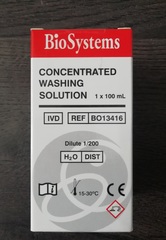 ВО13416 Бутылка концентрата моющего раствора емкостью 100 мл /БиоСистемс С.А., Испания/BioSystems S.A., Spain