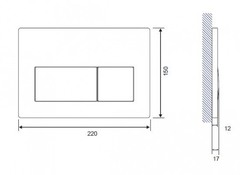 КНОПКА PRESTO ХРОМ МАТОВЫЙ
