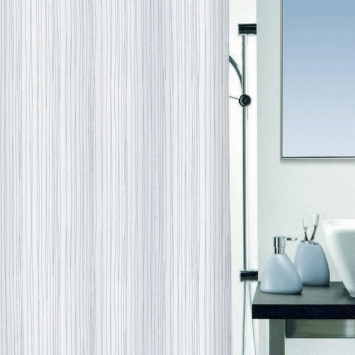 Штора для ванной Spirella Raya, 180х200см, полиэстер, цвет белый