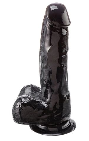 Черный реалистичный фаллоимитатор - 18 см. - Devi Devi toy DT-2007
