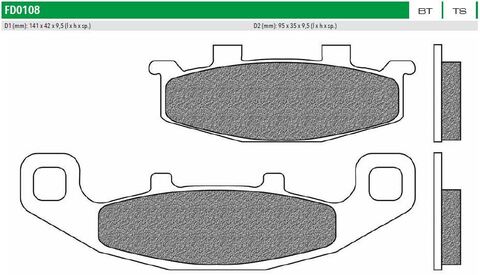 FD0108TS Тормозные колодки дисковые мото ROAD TOURING SINTERED  (FDB481)  NEWFREN